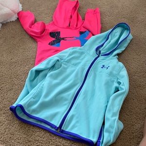 2 little girls under armour sweater size 5